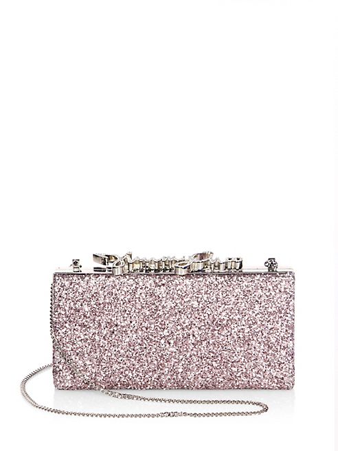 Jimmy Choo - Celeste Metallic Coarse Glitter Clutch