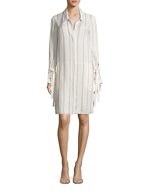 Halston Heritage - Striped Shirtdress