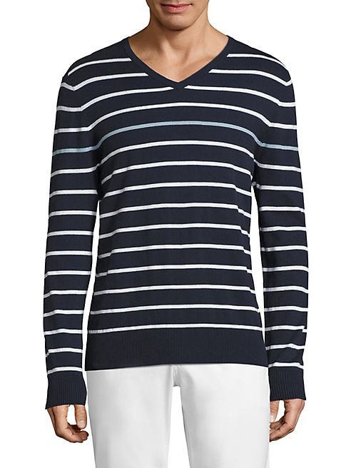 AG Green Label - Farrell Striped Cashmere Blend Tee