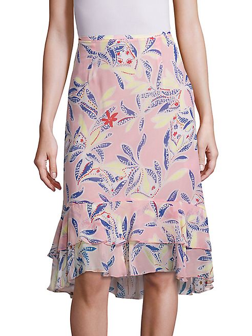 See by Chloé - Tropical Print Silk Skirt