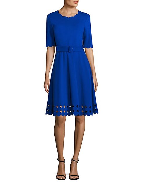 Teri Jon by Rickie Freeman - Fit & Flare Cutout Dress