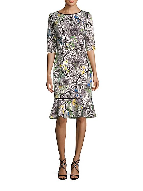 Teri Jon by Rickie Freeman - Scuba Printed Dress