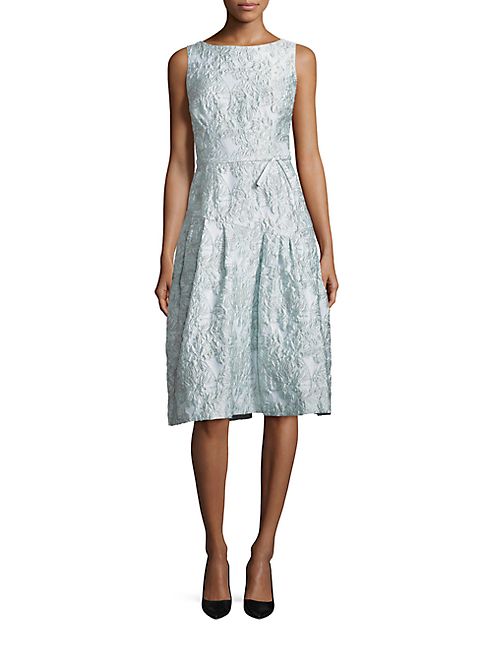 Teri Jon by Rickie Freeman - Sleeveless Metallic Jacquard Dress