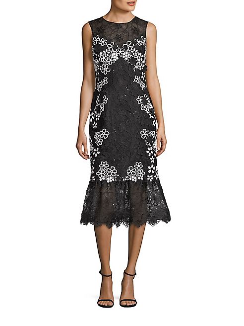 Teri Jon by Rickie Freeman - Floral Lace Dress