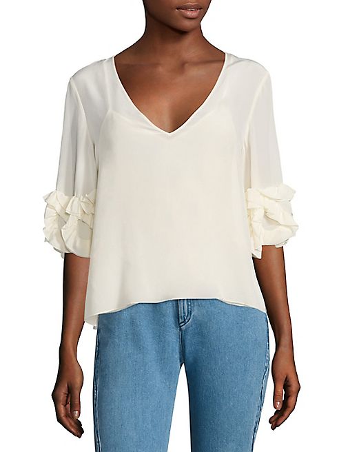 See by Chloé - Ruffled Sleeve Silk Top