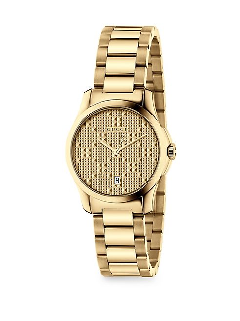 Gucci - G-Timeless New Diamante Small Stainless Steel Bracelet Watch