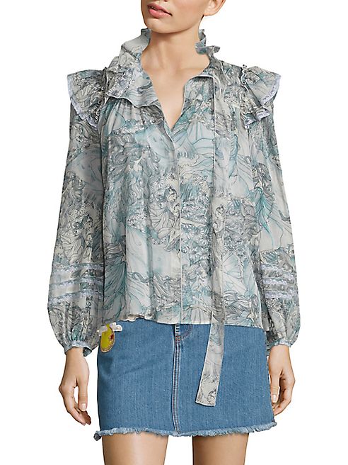 Marc Jacobs - Printed Ruffle Top