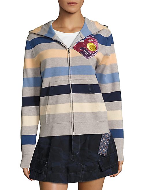 Marc Jacobs - Striped Zip Front Hoodie