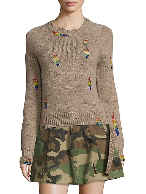 Marc Jacobs - Distressed Wool-Blend Sweater