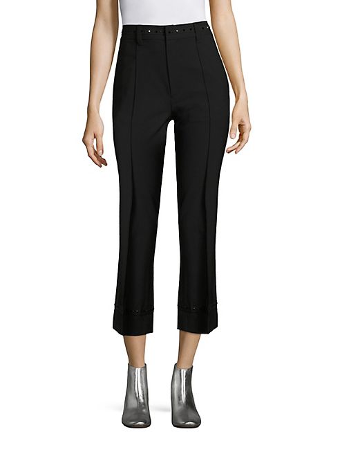 Marc Jacobs - Crystal-Embroidered Wide-Leg Wool Trousers