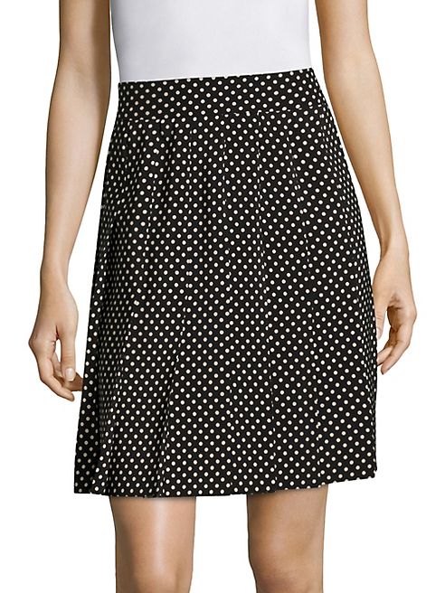 Marc Jacobs - Pleated Polka-Dot Silk Skirt