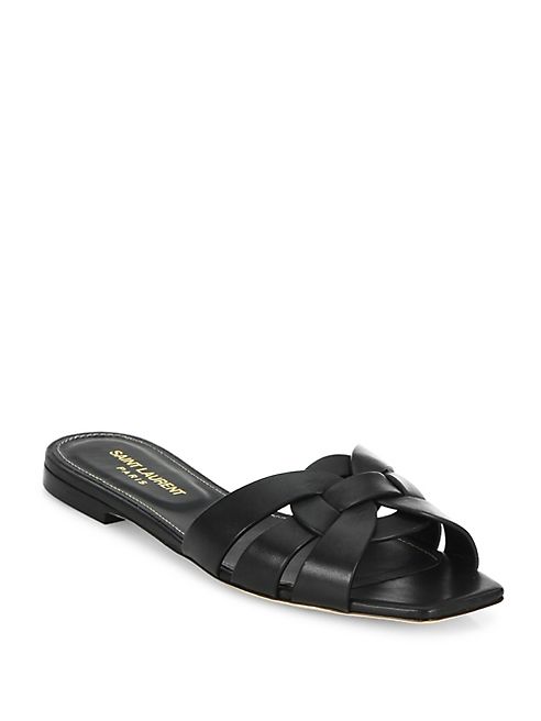 Saint Laurent - Nu Pieds Leather Slides