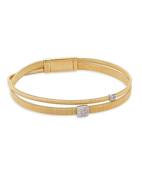 Marco Bicego - Masai Diamond Station & 18K Yellow Gold Bracelet