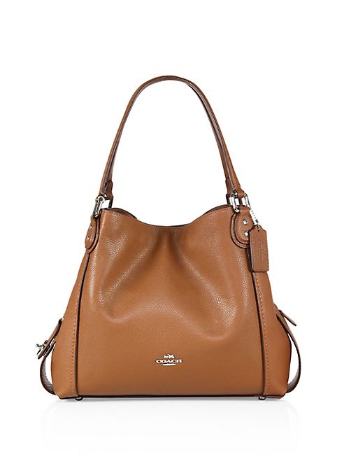 COACH - Edie 31 Polished Pebble Leather Shoulder Bag