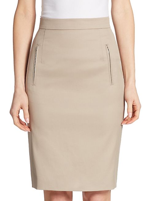 Akris punto - Zip-Pocket Pencil Skirt