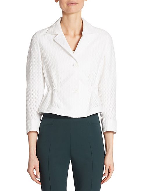 Akris punto - Woven Cinched Waist Jacket