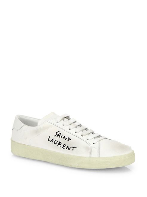 Saint Laurent - Court Classic Embroidered Sneakers