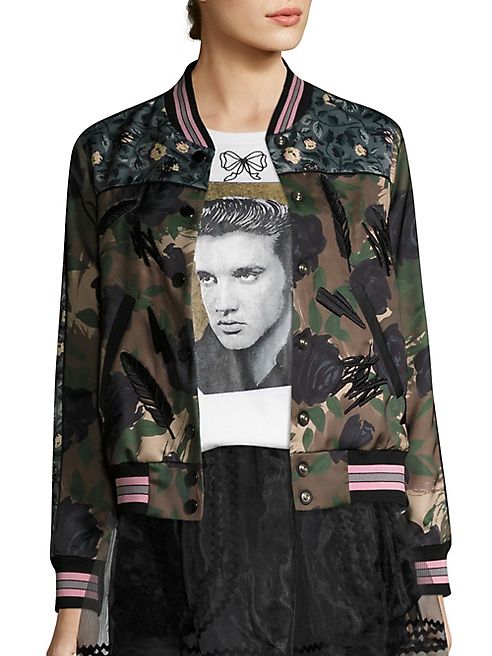 COACH 1941 - Camo Rose Varsity Jacket