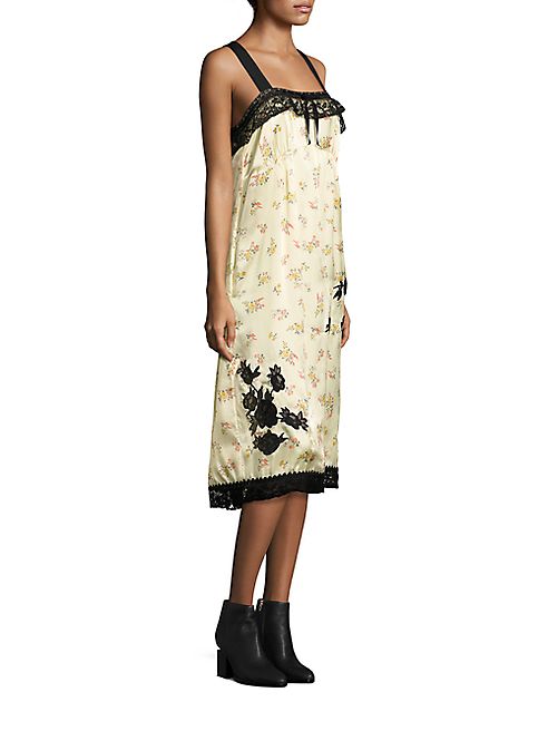 COACH 1941 - Pleated Floral-Print Slip Dress