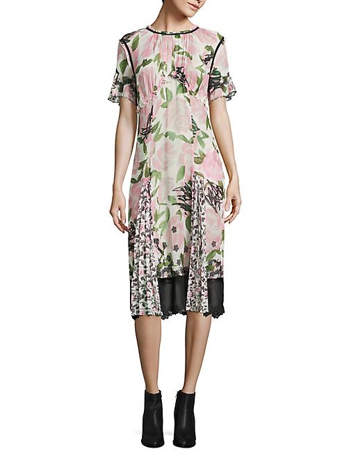 COACH 1941 - Floral Sheer Panel Dress