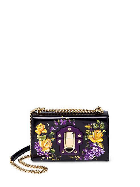 Dolce & Gabbana - Floral Leather Shoulder Bag