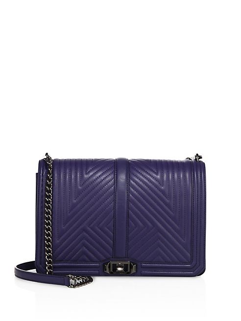 Rebecca Minkoff - Geo Quilted Love Jumbo Leather Crossbody Bag