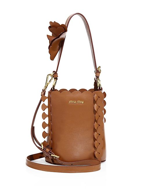 Miu Miu - Scalloped Leather Bucket Bag