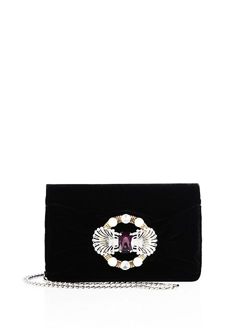 Miu Miu - Delice Jeweled Velvet Clutch