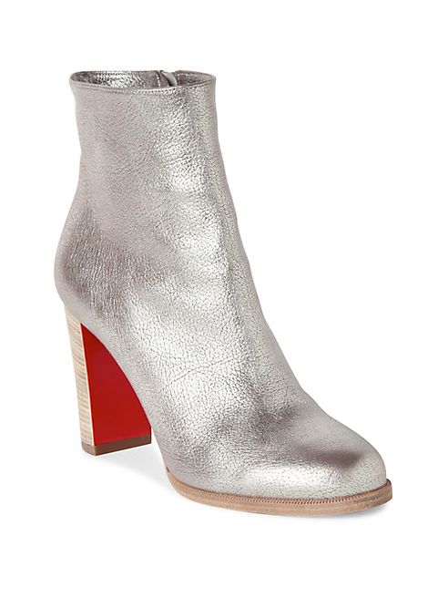 Christian Louboutin - Adox 85 Metallic Leather Booties