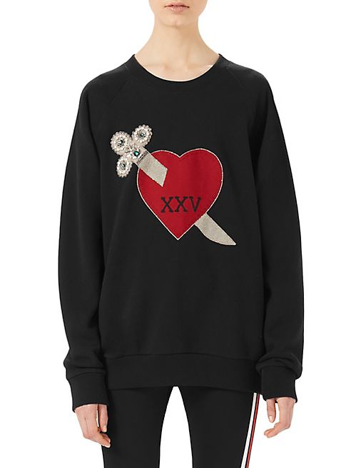 Gucci - Oversized Heart Dagger Sweatshirt