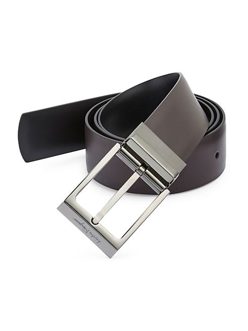 Salvatore Ferragamo - Square Buckle Leather Belt