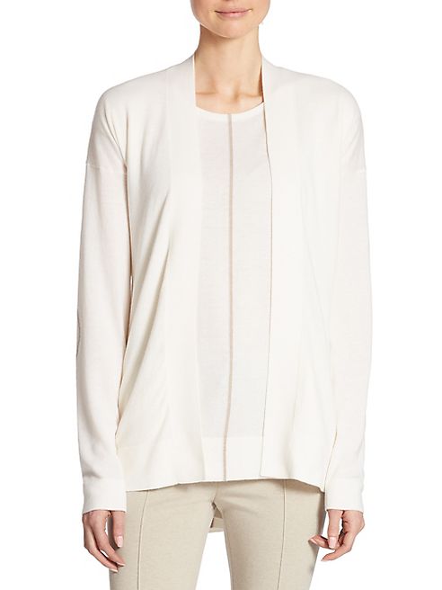 Akris punto - Canvas-Trimmed Wool Cardigan