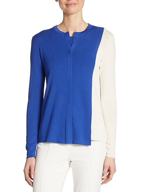 Akris punto - Colorblock Wool Cardigan