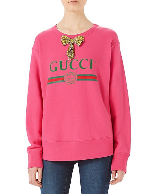 Gucci - Oversized Gucci Bow Sweatshirt