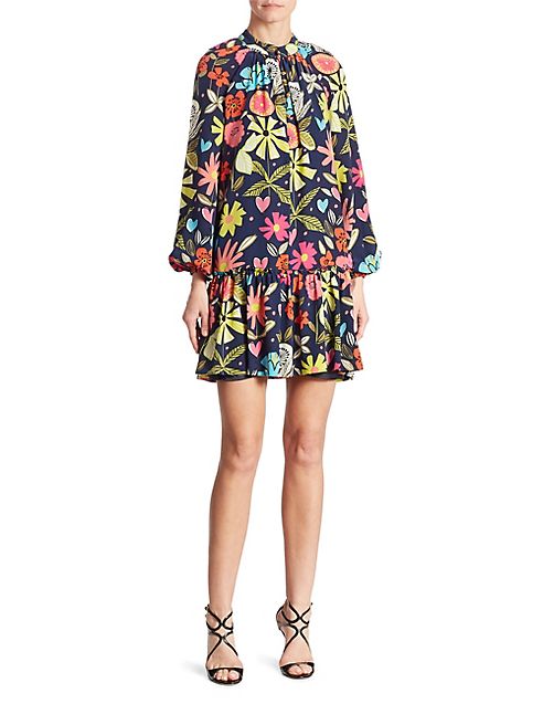 Trina Turk - Corozone Floral-Print Silk Dress