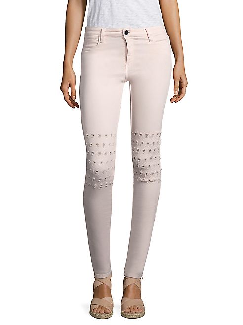 Brockenbow - Emma Rush Embroidered Skinny Jeans