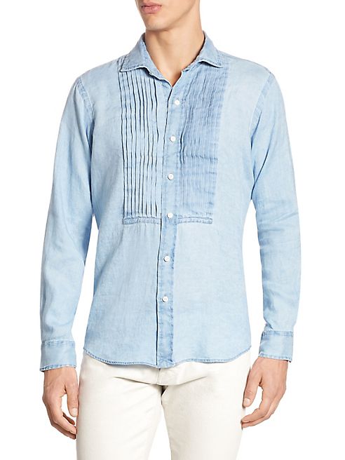 Polo Ralph Lauren - Slim-Fit Pintuck Linen Shirt