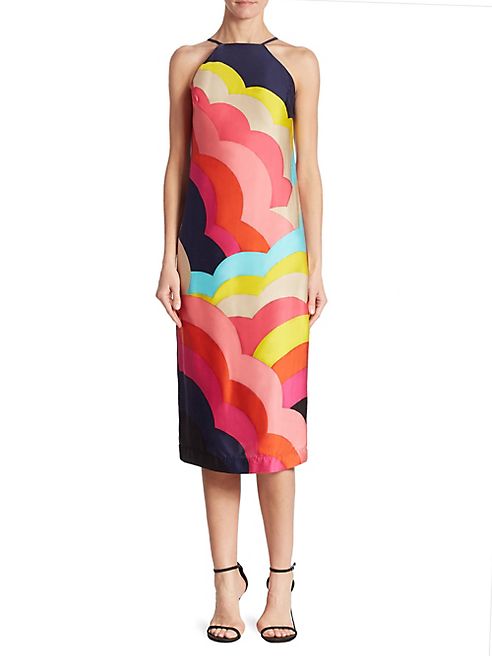 Trina Turk - Vina Rainbow-Print Halter Dress