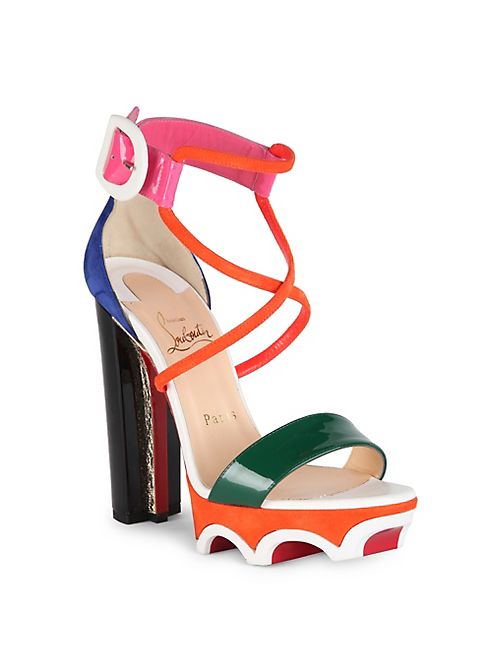 Christian Louboutin - Atletika 140 Colorblock Crisscross Sandals