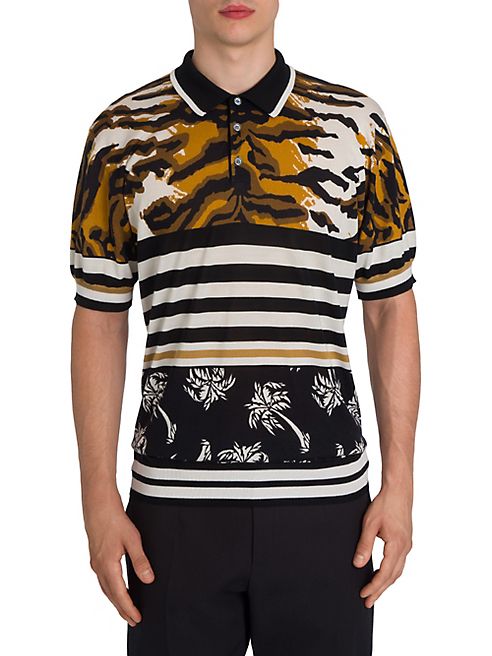 Dolce & Gabbana - Animale Printed Silk Polo