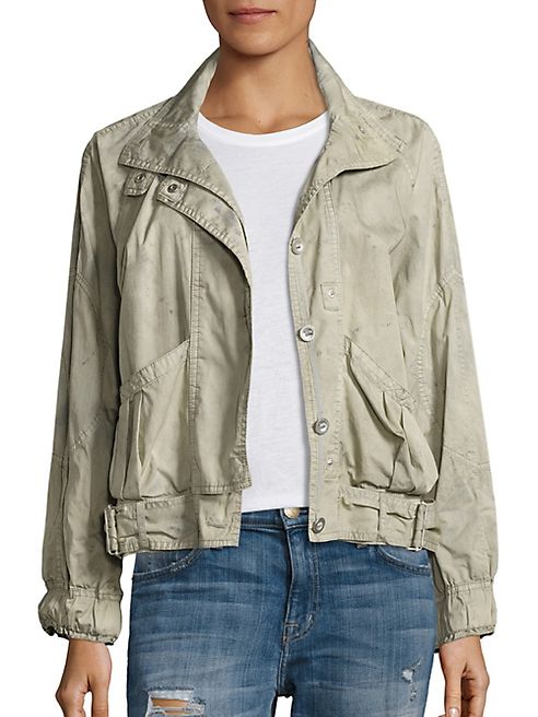 Free People - Parachute Cropped Army Jacket