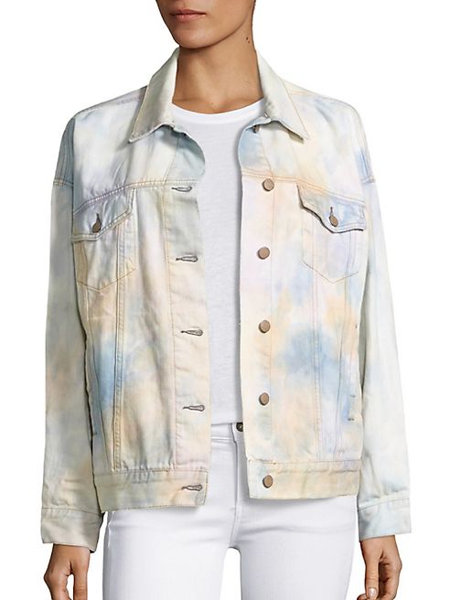 Free People - Tie Dye Denim Trucker Jacket