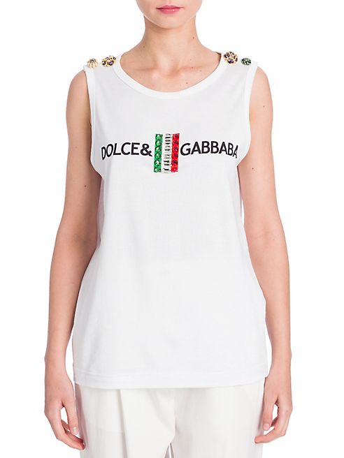 Dolce & Gabbana - Sleeveless Embellished Top