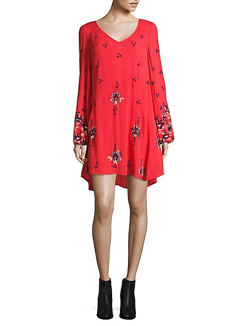 Free People - Oxford Embroidered Mini Dress