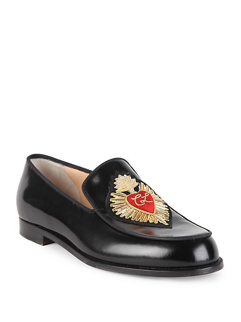 Christian Louboutin - Perou Corazon Leather Loafers