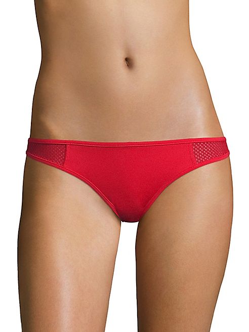 Stella McCartney - Neoprene & Mesh Solid Bikini Bottom