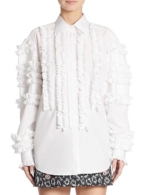 Dolce & Gabbana - Ruffled Poplin Shirt