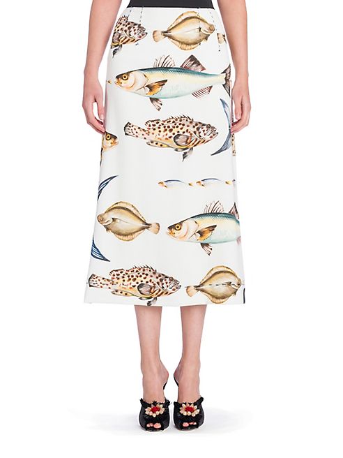 Dolce & Gabbana - Fish Printed Skirt