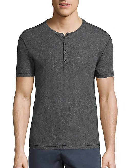 John Varvatos Star USA - Heathered Regular-Fit Henley