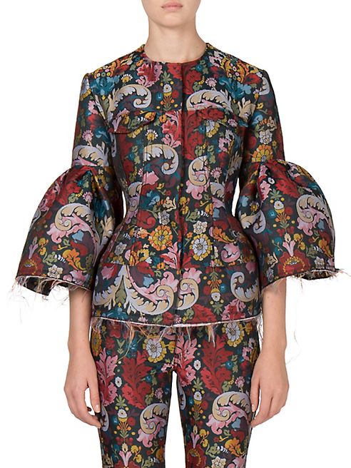 Marques'Almeida - Brocade Bell Sleeve Jacket